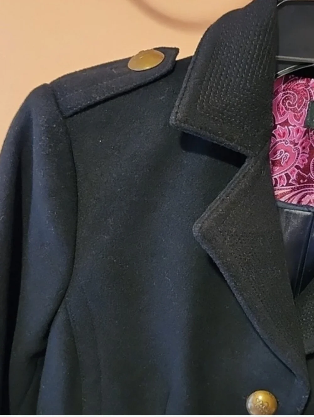 J. Crew Black Military-Style Wool Coat - Picture 4 of 14